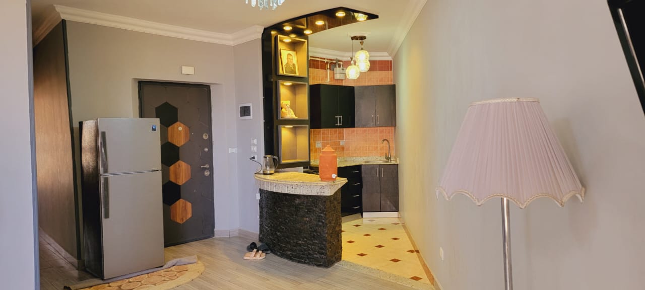 Interior space inside the hotel-style chalet in Hurghada